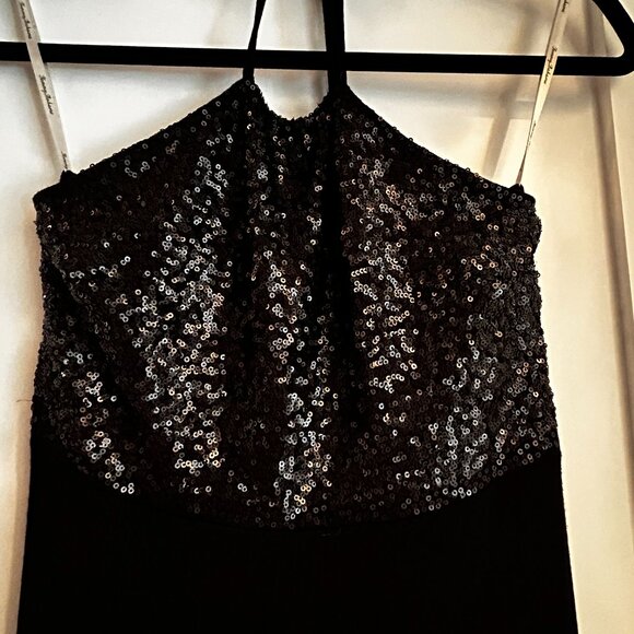 TOMMY BAHAMA Black Halter Maxi Dress with sequined bodice - Picture 3 of 5